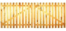 StaketenTor 'Standard' 300x120/120 cm - gerade – kdi / V2A Edelstahl Schrauben verschraubt - aus frischem Holz gehobelt – gerade Ausführung - kesseldruckimprägniert