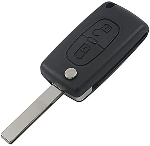 Pro-Plip Clé plip Compatible avec 208 307 308 107 207 407 SW modèle ce0536 Lame rainure Coque boitier de telecommande