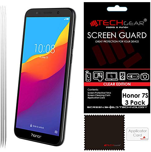 TECHGEAR [3 Pack] Screen Protectors for Honor 7S - Clear Lcd Screen Protectors Cover Guards Compatible with Honor 7S