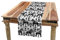 ABAKUHAUS nordisch Tischläufer, Schwede Dala Pferde, Esszimmer Küche Rechteckiger Dekorativer Tischläufer, 40 x 300 cm, Schwarz und Weiß