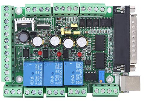 CNC Breakout Board, 4-Achsen 6-Achsen CNC Controller Motion Control Breakout Board Adapter, für CNC Graviermaschine, CNC Drehmaschine, CNC Plasmaschneidmaschine, 15-32VDC