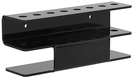 Dart Holder Wall Mounted Rack for 8 Darts, Acrylic Display Stand, Black | Self-Adhesive & Screw Fixing, Easy to Install, Sturdy Storage Organizer for Home, Game Room, Bar, Man Cave