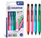 Osama 4 Multi – Set Druckkugelschreiber 4 Farben 4 Stück 4-Farben-Kugelschreiber 0,1 mm mit schwarzer, blauer, roter und grüner Tinte Ideal für Schreib- und Schulbedarf, Universität, Büro, Verchromter
