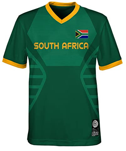 Official 2023 Women's Football World Cup Adult Team Shirt, South Africa, Green, Large
