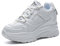 MIXSEN Scarpe da Ginnastica con Zeppa Interna da Donna Sneakers Alte con Zeppa Leggere Casual Plateau Alta 8 CM(Bianco-B,37)