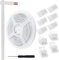 Aroidful 32.8ft 3 Pin LED Extension Cable Wire and 10Pcs 3Pin LED Strip Connectors Strip to Wire Quick Connection for 8mm Wide Waterproof or Non-Waterproof WS2811 WS2812B LED Strip Light
