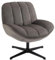IDIMEX Polstersessel TINOS aus samtigem Velour-Bezug in grau, Besuchersessel im modernen Stil, Wohnzimmersessel mit Metallgestell in Schwarz