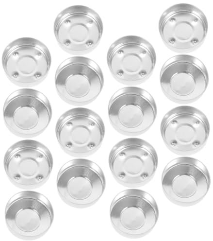 NUOBESTY 50 Pezzi Di Candele Da Tè Riutilizzabili in Metallo Portacandele in Alluminio Portacandele Per Kit Di Creazione Di Candele