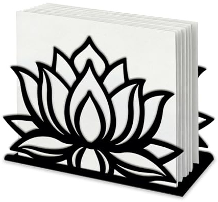 SUPERDANT Serviettenhalter Für Tische Lotus Eisen Serviettenständer Freistehender Serviettenspender Tisch Taschentuchständer Rustikale Stoff Napkin Holder Für Küche Restaurants Wohnzimmer Picknick