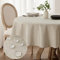 Softalker tischdecke rund 140 cm Durchmesser tischdecken abwaschbar leinenoptik beige tischtuch Wasserabweisende tischwäsche klein gartentischdecke Table Cloth für Camping, Hochzeiten, Geburtstag