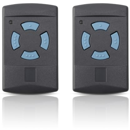 Yuehuamech 2 Pack Garagentoröffner Fernbedienung Ersatz Kabellose Fernbedienung für Garagentor- Fernbedienung Kompatibel mit HSM4 HSE2 HS1 HS4 HSZ1 HSZ2 Handsender