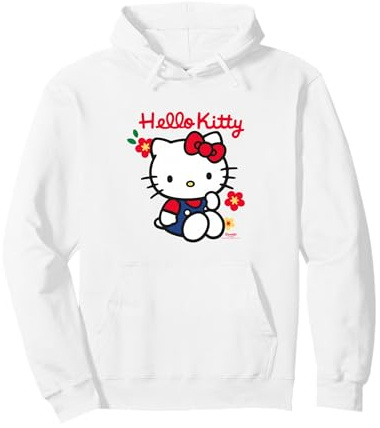 Hello Kitty Character - Salopette con fiori Felpa con Cappuccio