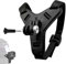 Support de Casque de Moto Menton,Sangle de Casque de Moto,Accessoires Moto pour GoPro Hero 9/8/7/6,DJI OSMO Action,Insta360,Accessoires de Caméra d'action pour la Plupart des caméras d'action (Noir)