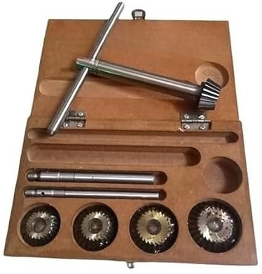 Amz307 Ventilsitzschneider-Set, Karbonstahl, für Oldtimer und Fahrräder, 5 Stück