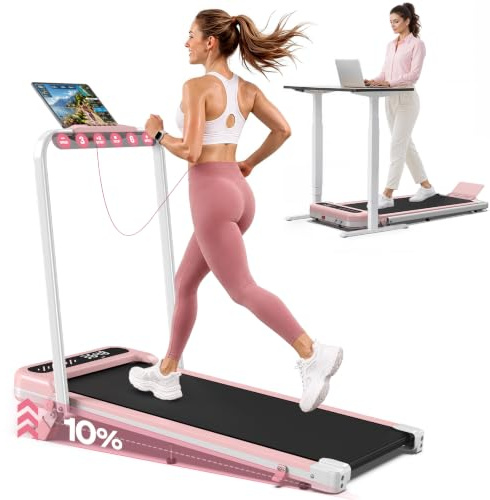 Cardirun Laufband für Zuhause Klappbar, 6-in-1 Walking Pad mit 10% Steigung | 10 km/h, 3.0PS Motor, Laufbänder mit LED-Anzeige, APP, Leise Treadmill for Home Office, 150 KG, Gelenkschonend