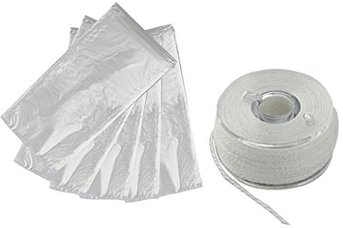 MagiDeal Angeln Köder PVA Tasche Wasserlöslich 50 7x15cm + 20m PVA Schnur - Angel Zubehör