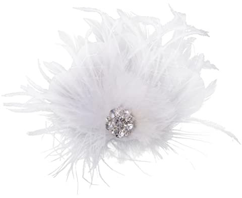 Sposa Piuma Cristallo Fermagli Molletta di Capelli per Donna