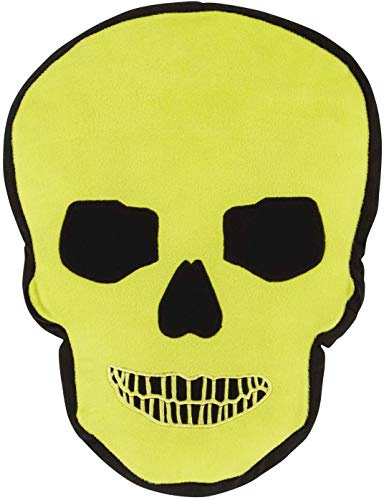Catherine Lansfield Kids Skull Shaped Cushion Green