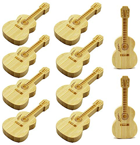A Plus+ 10 St¨¹ck 64GB USB 3.0 Stick Bambus Gitarre Speicherstick USB 3.0 Besondere Geschenke