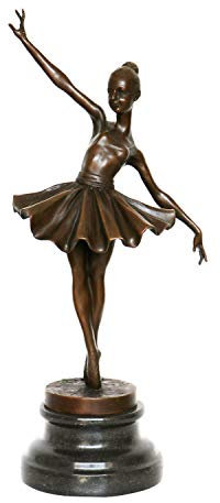 aubaho Bronzeskulptur Tänzerin Ballerina nach Degas Ballett Bronze Figur Replika b