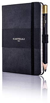 Castelli rq21/25–464 Pocket liniertes Tucson Notebook – Graphit Schwarz