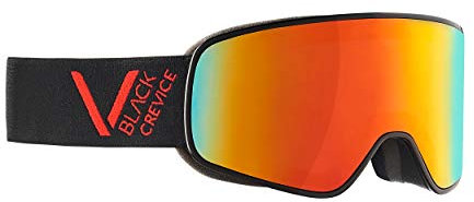 Black Crevice Skibrille – Schladming – Doppelscheibe, Anti-Fog-Beschichtung, UV400 Schutz (Black/red, L (Kopfumfang 58-61 cm))…
