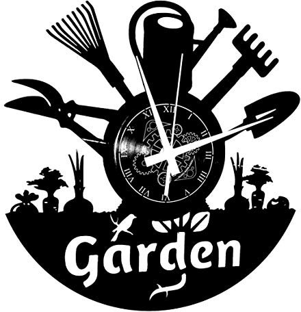 Instant Kamra Clocks | Vinyl Wanduhr | Gärtner | Gartenliebhaber | Geschenkidee