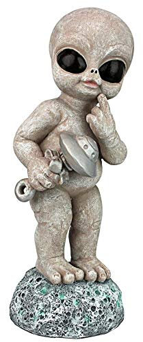 Design Toscano Zeta das Kleinkind, Grau, Roswellian Baby Alien Statue 41 cm