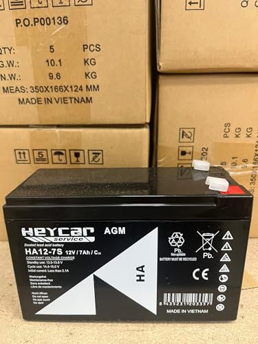 BATERIA PLOMO AGM 12V-7 Ah F1 151x65x94mm. HEYCAR HA12-7S HE