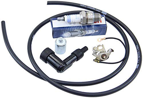 Hercules Prima M 2 3 4 5 Optima HR Unterbrecherkontakt Kondensator Zündkerze Bosch W7AC Kerzenstecker Unterbrecher Zündkontakt kompatibel mit Jogging MX Sachs 504 505