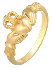 Elli Ring Damen Claddagh Herz Krone in 925 Sterling Silber
