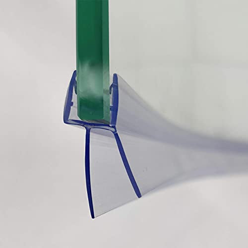 ECOSPA Pre Curved Bath Shower Screen Door Seal Strip - Fits 4-6mm Glass - Seals Gaps Up to 25mm
