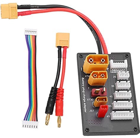 XT60 Lipo-Parallel-Ladeplatine Balanced-Ladeplattenadapter XT90/XT60/XT30/JST/T-Steckerschnittstellen Lipo-Akkuladegerät für 2S‑6S Akku