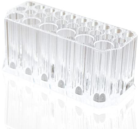 Amindz Porta Pennelli da Trucco in Acrilico,26 Spazi Porta Pennelli Trucco,Supporto per Eyeliner Trasparente,Cosmetico Organizzatore per Eyeliner,Sopracciglia,Matite