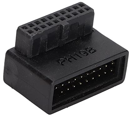 ASHATA USB 3.0 19/20Pin Stecker 90 Grad auf Buchse Verlängerungsadapter, Oben Unten Abgewinkelter 90 Grad Stecker für Mainboard Mainboard(PH19B Integral)