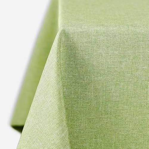 Tischdecke | Hellgrün - Eckig - 110x160cm | Gartentischdecke | Outdoor-Decke | Lotus-Effekt | Leinen-Optik | Schmutzabweisend