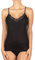 INTIMO 2D Canotte da Donna in Filo di Scozia Spallina Sottile con Scollo in Pizzo (6/XL, Bianco)