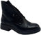 STILL Stivali Stivaletti Tronchetti Anfibi Biker Motociclista Donna Nero Inverno Bassi Tacco Basso Lacci Cerniera New Nuovo Comodo G621 39 Nero