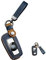 HIBEYO Smart Autoschlüssel Hülle passt für BMW lederSchlüsselhülle Schutzhülle für BMW E60 E70 E81 E88 E90 320 X1 X5 X6 Z4 1er 3er 5er Schlüsselanhänger Schlüsseletui 3Tasten(nur Keyless GO)-Blau
