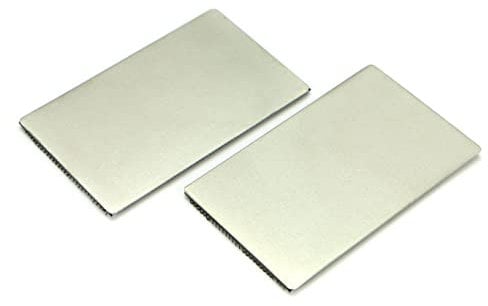 Sharp Patch - Diamond Sharpener Utility Patch. for Knife, Axe, Tool and Fishing Hook Sharpening. ‘Hook’ Type Fastener Rear. Credit Card Size with Universal #1000 fine grit. UK-Made. (2 Pack)