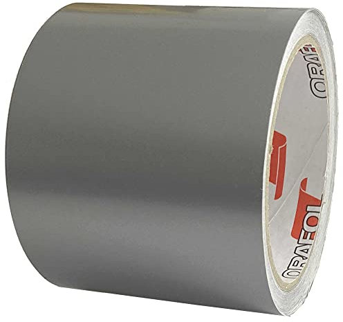 INDIGOS UG - Zierstreifen 10m x 8cm - Silber glänzend - Auto Motorrad Boot Modellbau - Dekorstreifen Seitenstreifen Klebestreifen - Tuning - Car Wrapping Autofolie Zierleisten