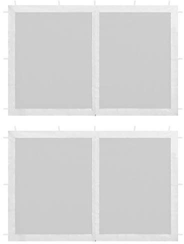 Tidyard 2er Set Mesh Seitenteil Seitenwand für Partyzelt Pavillon Gartenzelt Bierzelt 300 x 195 cm Weiss, UV- und wasserbest?ndigem