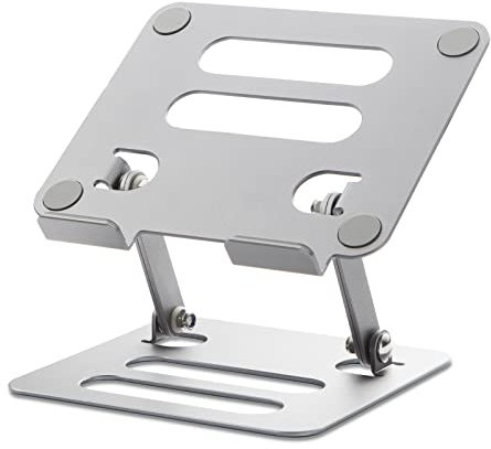 SCHITEC Tablet Ständer, Einstellbare Desktop Double Rod Faltbare Aluminiumlegierung Handy Stand Kompatibel mit iPhone 14 Pro Max, iPad Pro 12.9 Galaxy Tab S22 MediaPad (4-13 Zoll)