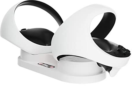 Ladestation für PS VR2, Ladestation Ständer für VR2 2 Headset & Sense Controller, Ladedock Ständer mit LED Licht, Playstation VR2 Zubehör (Ladestation)