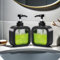 Megory 16oz Soap Dispenser with Pump, Reusable Liquid Dispenser Bottles, for Lotion, Shampoo, Conditioner, Body Wash, 2 Pack 500ML(Black), with Labels