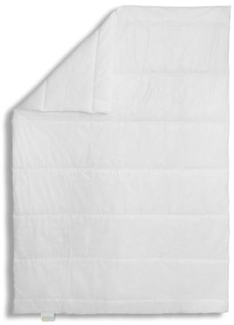 Bodyprotect Ganzjahresdecke 135 x 200 cm, Bettdecke Ecoline, medium Steppdecke, waschbar, Made in EU, Allergiker geeignet, weiß