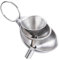 INF Petit ensemble d'entonnoirs, 3 entonnoirs de cuisine en acier inoxydable, 3 tailles, ton argent