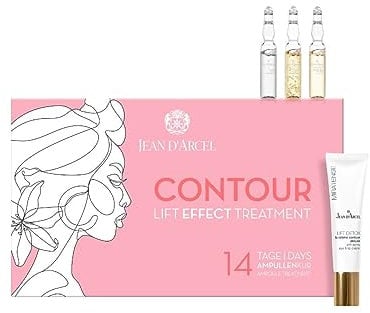 JEAN D'ARCEL CONTOUR LIFT EFFECT TREATMENT - 14-Tage-Ampullenkur für ein gestrafftes Hautbild – Mit Iris Wurzel-Extrakt – 14 x 2ml + 1 x 10ml