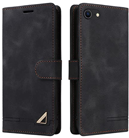 OKZone Kompatibel mit iPhone 6S / iPhone 6(4,7 Zoll) Hülle, Halterung Standfunktion Kartenfach Wallet Schutzhülle 360 Grad Stoßfest Premium Leder Schutzhülle Handyhülle (Schwarz)