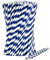 Lot de 1000 pailles jetables en papier rayé bleu et blanc 19,7 cm, 0,6 cm de diamètre – 100 % biodégradable